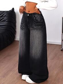 SHEIN Women Jeans - Black - View 4