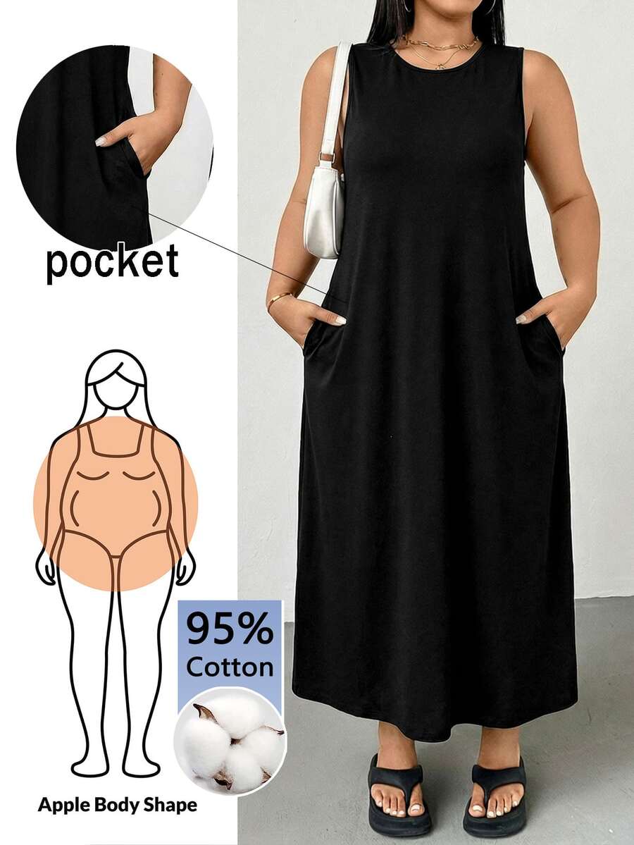 Shapeblank Plus Size Dresses - Black - View 1