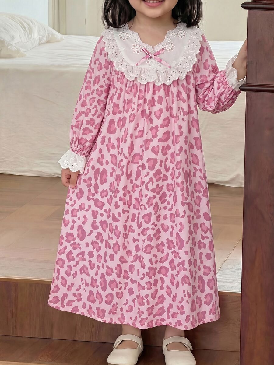 SHEIN LMoss Kids 女童(小)家居服 - 淺粉色 - 查看 1