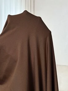 Plussiva Plus Size Maternity Solid Crop Tank Top Pants Open Front Coat Set Dates Post Partum Autumn Lounge Basic Cute Chic Going Out Fall - Brown - View 7
