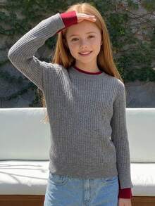 DAZY Tween Girls Sweaters Fall - Grey - View 3