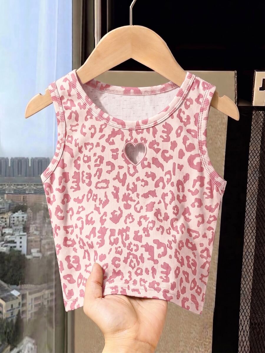 SHEIN Young Girls Tank Tops & Camis - Pink - View 1