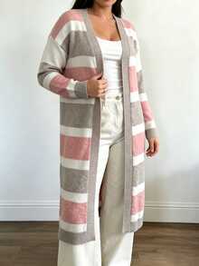 Elenzga Plus Size Cardigans Winter - Multicolor - View 6
