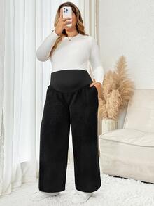 Plussiva Plus Wide Leg Pants - Black - View 6