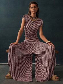 Bohemela Women Two-Piece Outfits - Dusty Pink - View 1