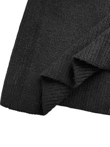 Vionelle Sweater Ukuran Besar untuk Makan Malam Formal, Kencan Malam, Malam Hari, Hitam Putih, Musim Gugur, Kasual, Peri, Peri, Imut, Musim Dingin - Hitam - View 8