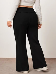 Enliva Plus Size Leggings - Black - View 2