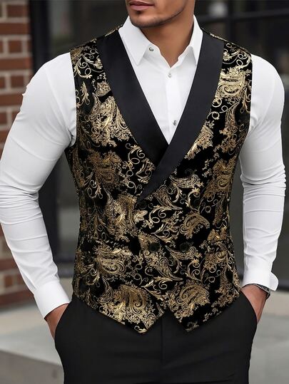 Manfinity AFTRDRK Men Floral Print Waistcoat