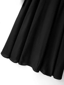 GlowEve CURVE Plus Two Tone Bow Front Shirt Dress Without Belt Fall - Multicolor - View 8