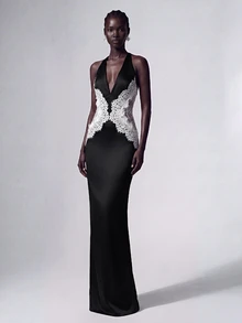 Elitara Women Formal Evening Dresses Wedding Prom Rehearsal Dinner Summer Formal Elegant - Black - View 5