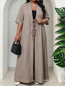 SHEIN Lady Plus Size Co-Ords - Black - View 6