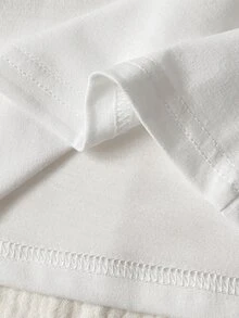 Regata com Laço na Frente e Costas Nadador & Shorts para Menina Pré-Adolescente - Branco - Visão 7