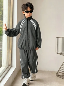Teen Boys Outerwear Co-Ords - Dark Grey - View 7