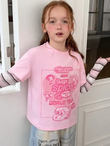 THE POWERPUFF GIRLS X DAZY Tween Girls T-Shirts Fall - Pink - View 2