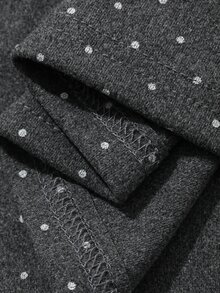 DAZY Kaos Lengan Panjang Motif Cetak Seluruh Permukaan dengan Hiasan Rumbai untuk Musim Gugur - Grey - View 3