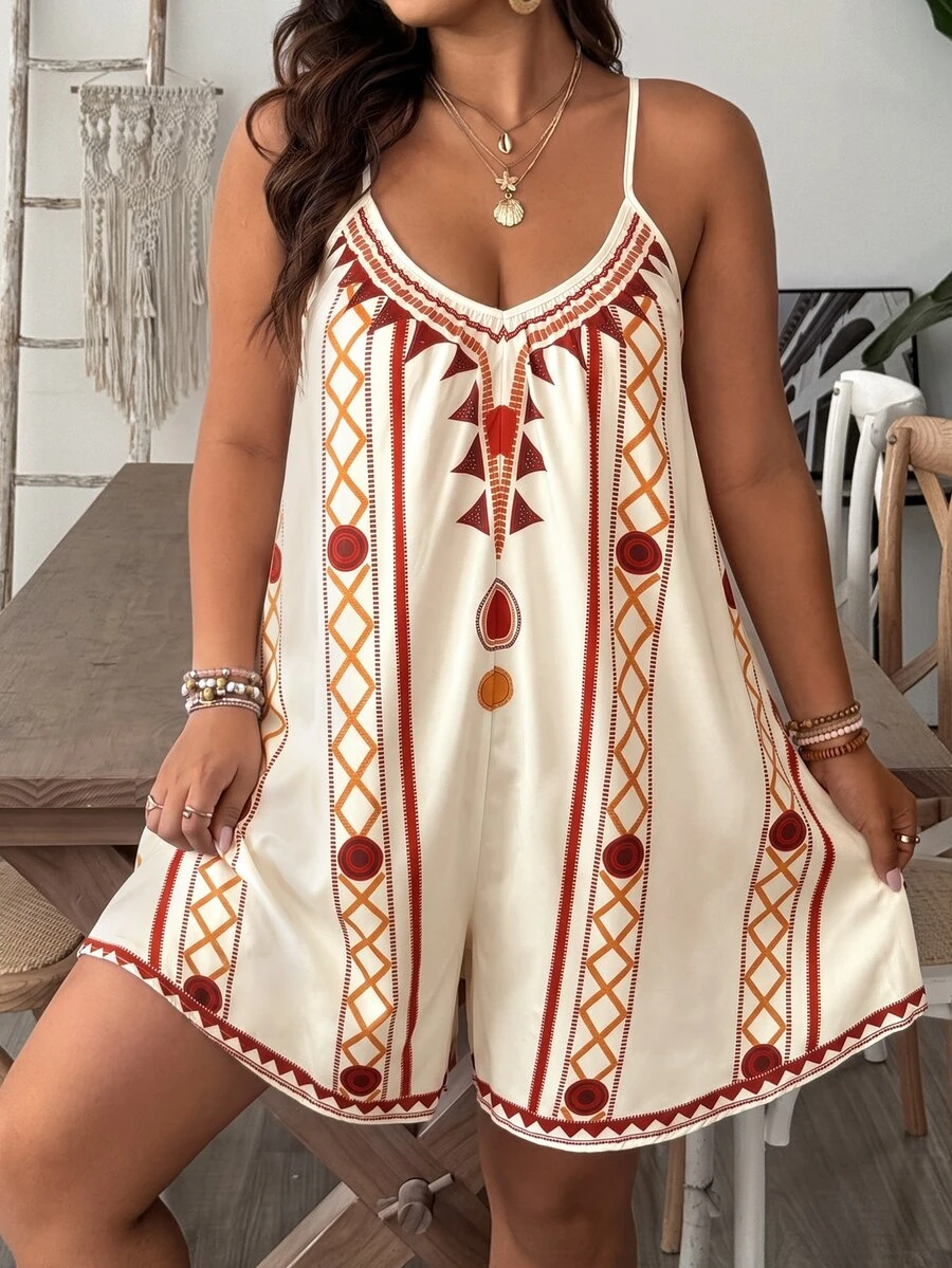 SHEIN VCAY Monos Talla Grande - Multicolor - Ver 1