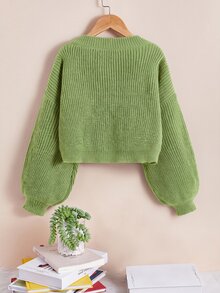 SHEIN Essnce Plus Size Cardigans - Green - View 2