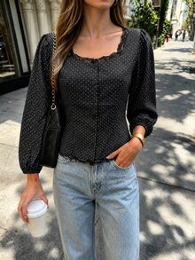 SHEIN PariChic Women Blouses & Shirts - Black - View 1