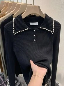 SHEIN Franclia Women Sweaters - Hitam - View 1