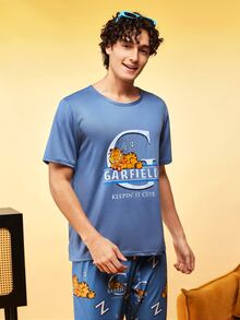 Notgurli GARFIELD | SHEIN Men Loungewear Sets - Multicolor - View 4