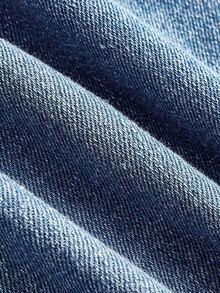 Jeanoix Plus Size Denim Dresses - Light Wash - View 3