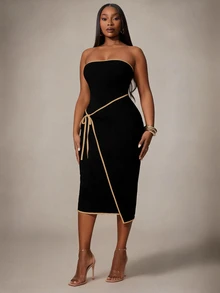 Radiana Plus Size Dresses - Multicolor - View 3