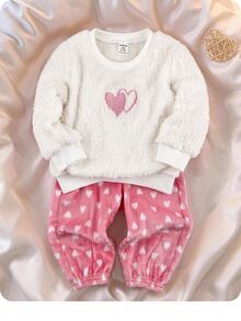 SHEIN Baby Girls Pajamas - Pink - View 3