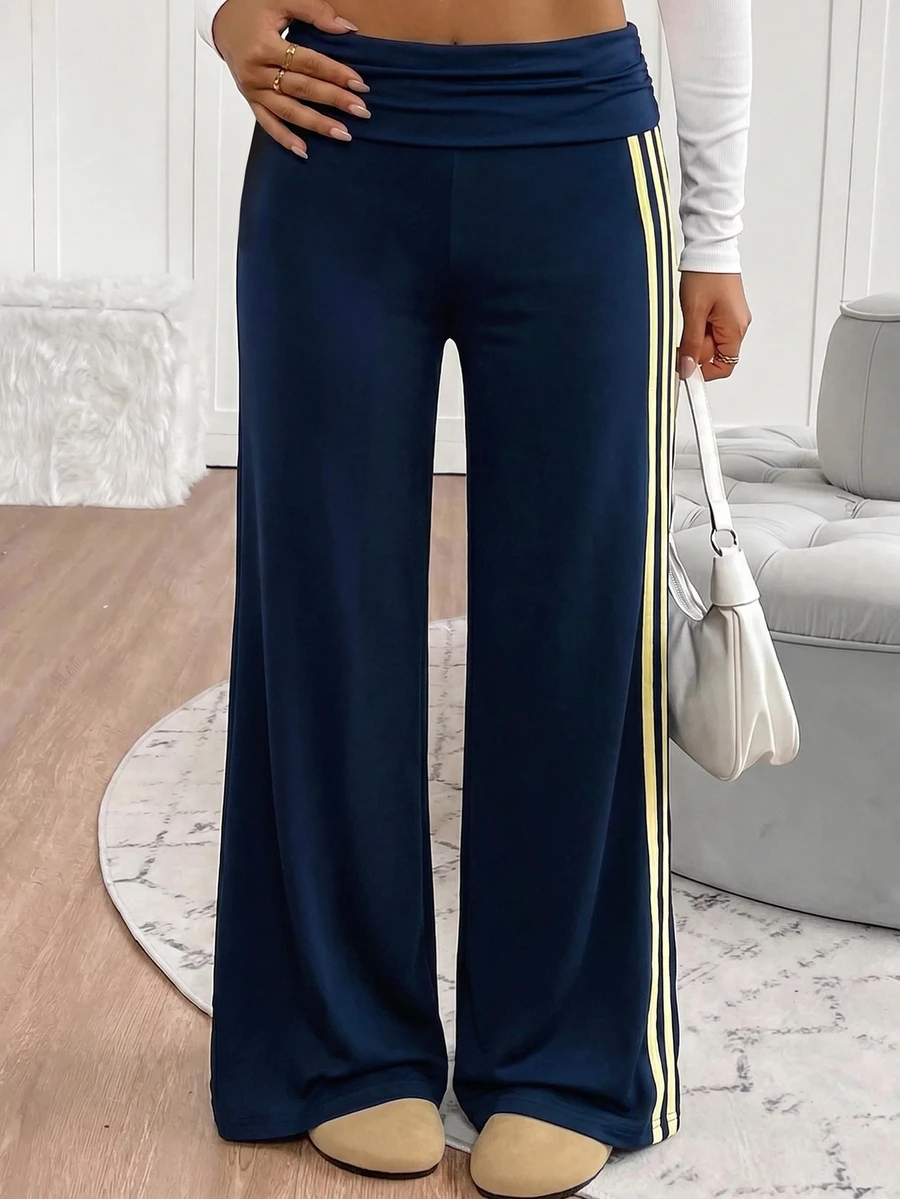 SHEIN Tween Girls Pants - Navy Blue - View 1