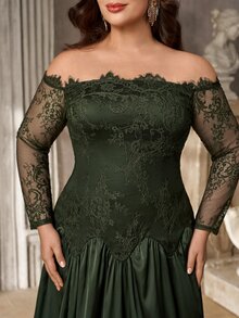 Aureia Women Plus Formal & Evening Dresses - Dark Green - View 6