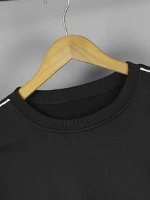 SHEIN 青少年男孩連帽衫與運動衫套裝 - 黑色 - 查看 8