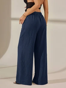 SHEIN Tall 女士長褲 - 藏蓝色 - 查看 2