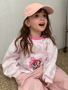 THE POWERPUFF GIRLS X DAZY Sweatshirts för unga flickor, höst - Rosa - Visa 8