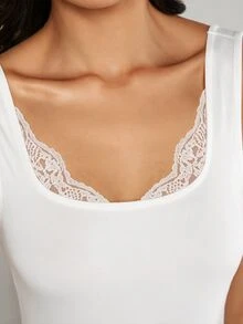SHEIN BASICS Body de mujer - Blanco - Ver 2