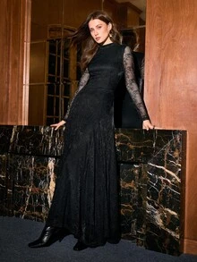MOTF PREMIUM WOMEN LONG DRESSES - Black - View 5