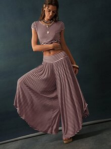 Bohemela Women Two-Piece Outfits - Dusty Pink - View 2