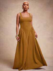 Vixey Women Maxi Dresses - Mustard Yellow - View 3