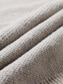 Manfinity CasualKnits Men Letter Pattern Round Neck Sweater - Camel - View 4