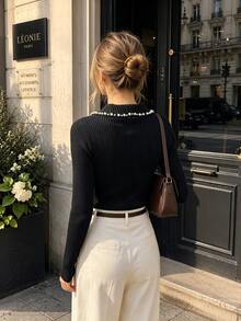 SHEIN Franclia Women Sweaters - Hitam - View 2
