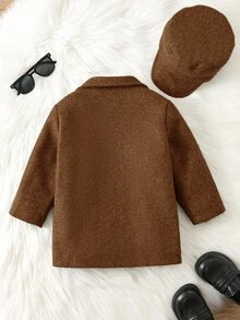 SHEIN Baby Boys Overcoats Autumn Winter - Brown - View 4