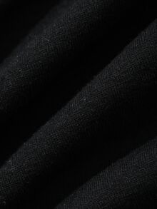 DAZY Camiseta de hombro caído de color sólido para hombres - Negro - Ver 3