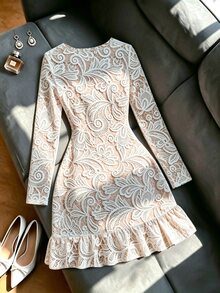 SHEIN Franclia Women Short Dresses - Apricot - View 2