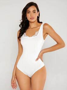 SHEIN BASICS Body de mujer - Blanco - Ver 6
