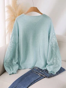 CosyJoli Plus Size Sweaters Fall - Blue - View 2