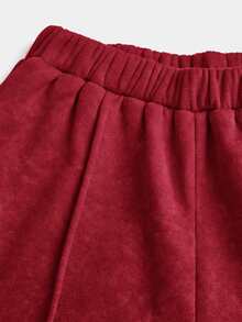 SHEIN 青少年女孩連帽衫與運動衫套裝 - 紅色 - 查看 5