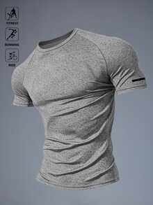 Acti Log Men Sports Tees & Tanks - Light Grey - View 1