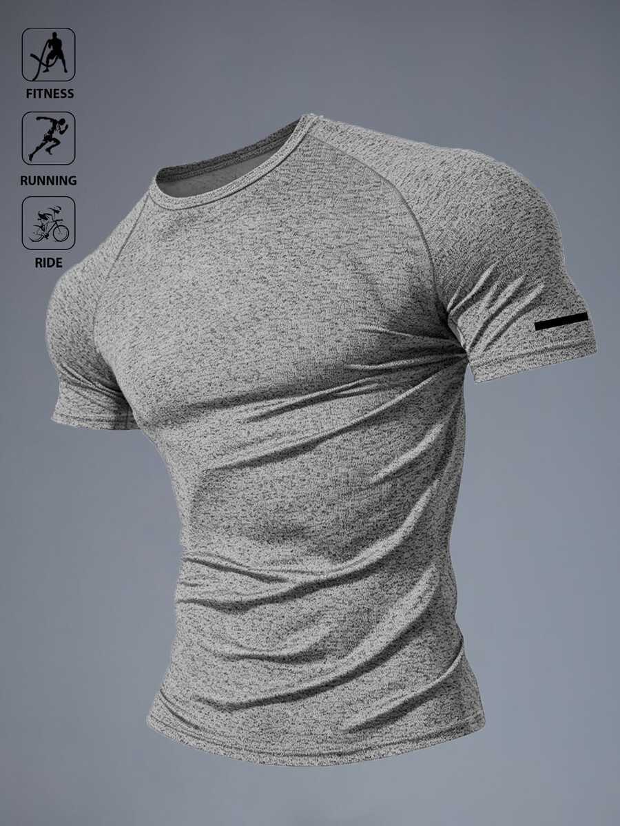 Acti Log Men Sports Tees & Tanks - Light Grey - View 1