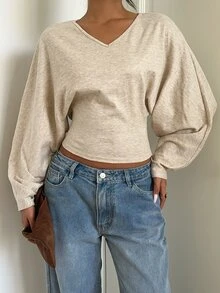 Aloruh Women T-Shirts - Apricot - View 1