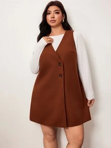 Enliva Plus Size Co-Ords Fall - Brown - View 7