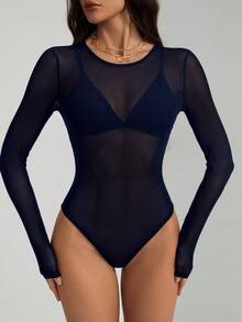 SHEIN Tall 女士連體衣 - 藏蓝色 - 查看 5