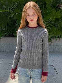 DAZY Tween Girls Sweaters Fall - Grey - View 2